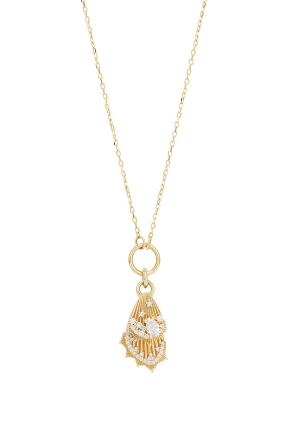 Foundrae Encrusted Butterfly Wings Miniature Necklace - view 2