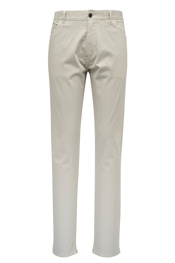 Isaia Tan Cotton & Cashmere Five Pocket Pant