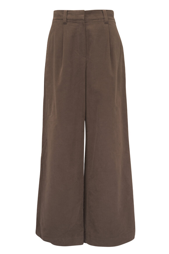 Brunello Cucinelli Ebony Single Pleat Pant - view 1