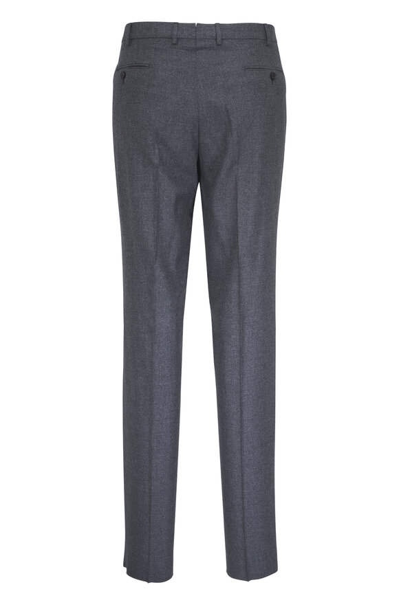 Zegna Dark Gray Prince Of Wales Wool & Cashmere Suit - view 5