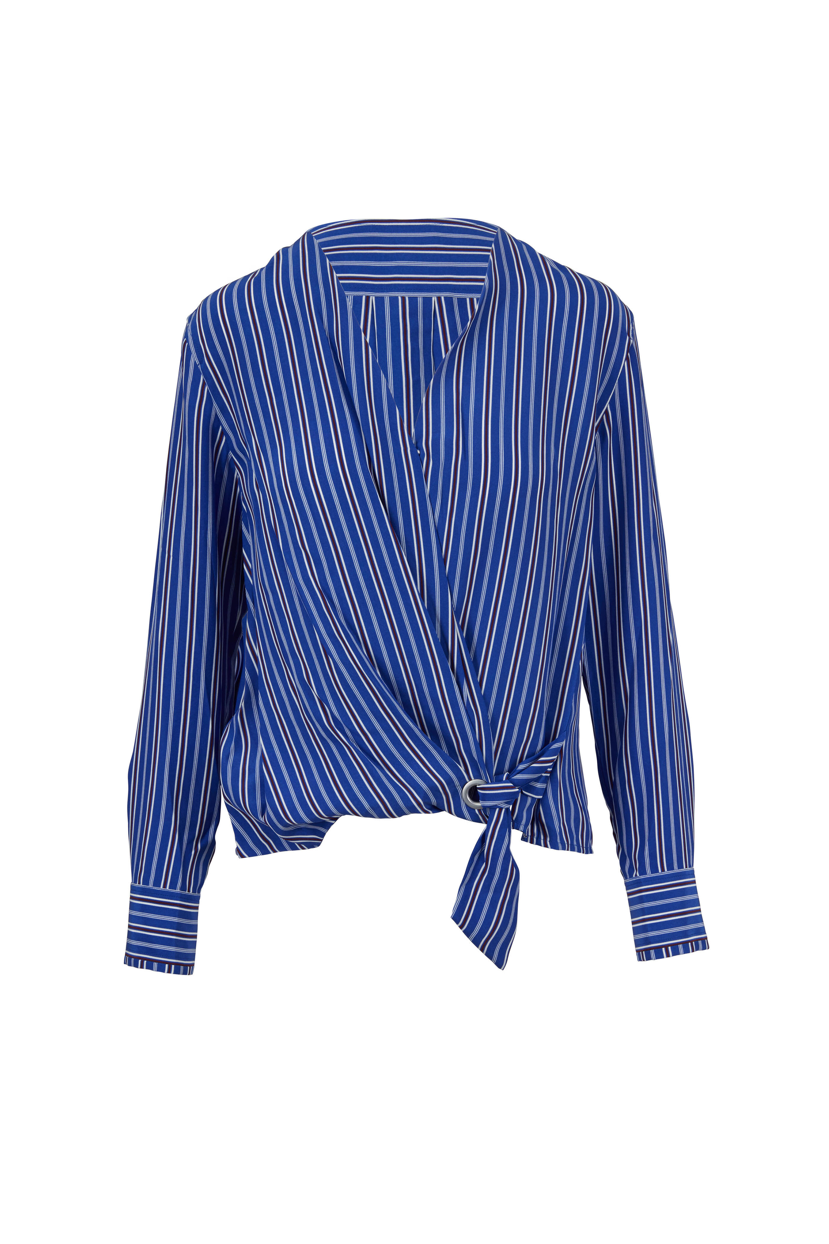 Tシャツ・カットソー [tensishop] bone to be lovely blue silk wing Women's Beige & Blue Embroidered Top | LOVESTITCH