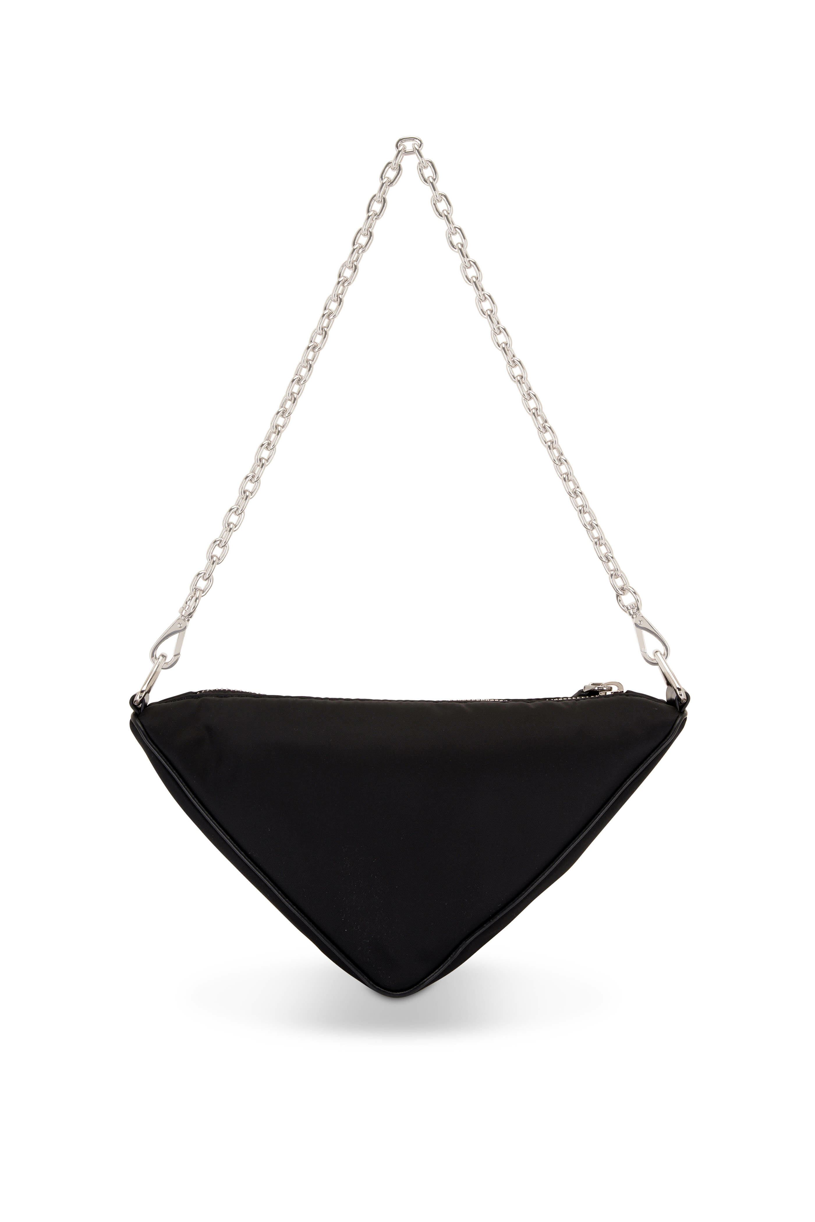 PRADA: pouch in re-nylon with triangular logo - Black