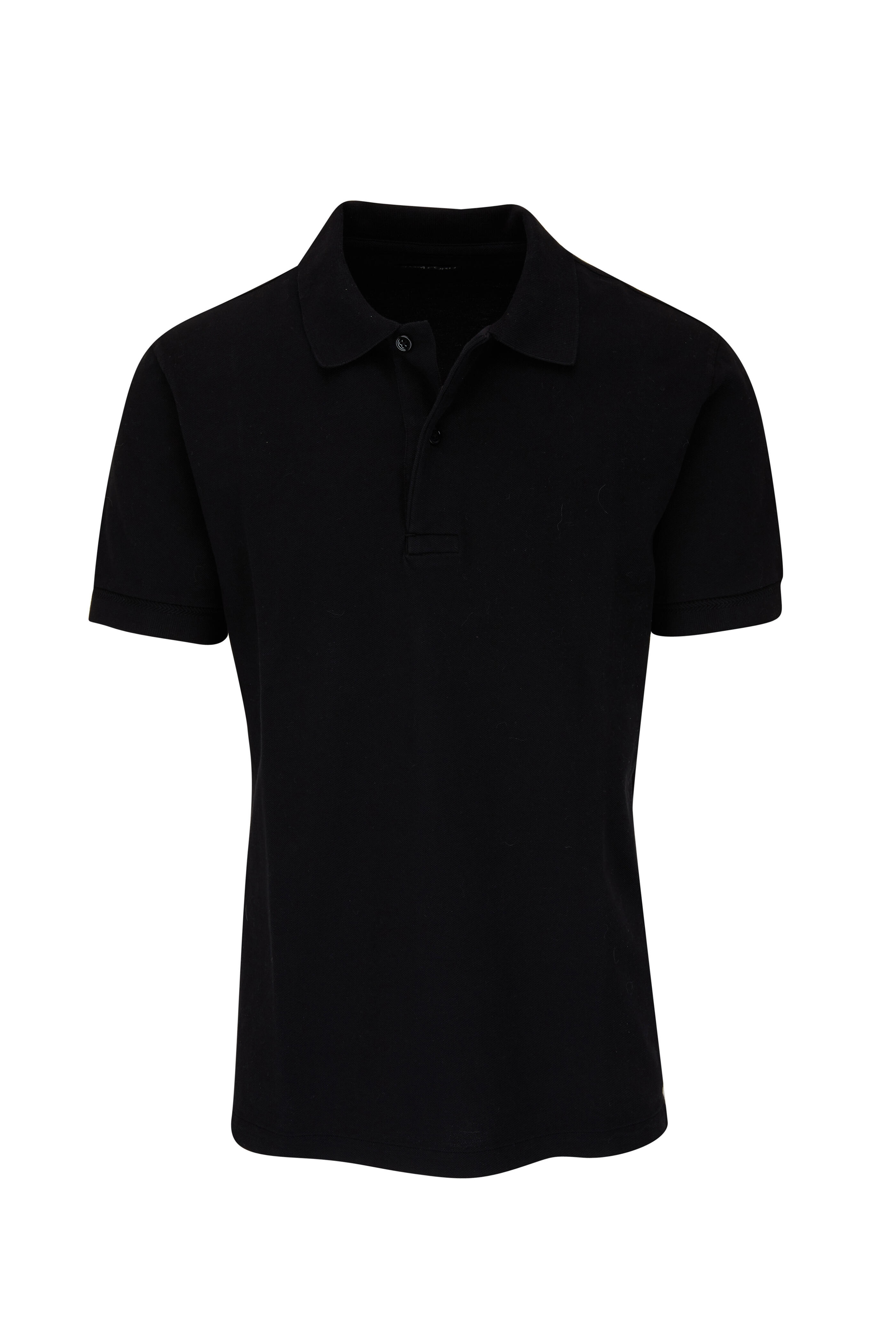 Tom Ford - Black Short Sleeve Piqué Tennis Polo