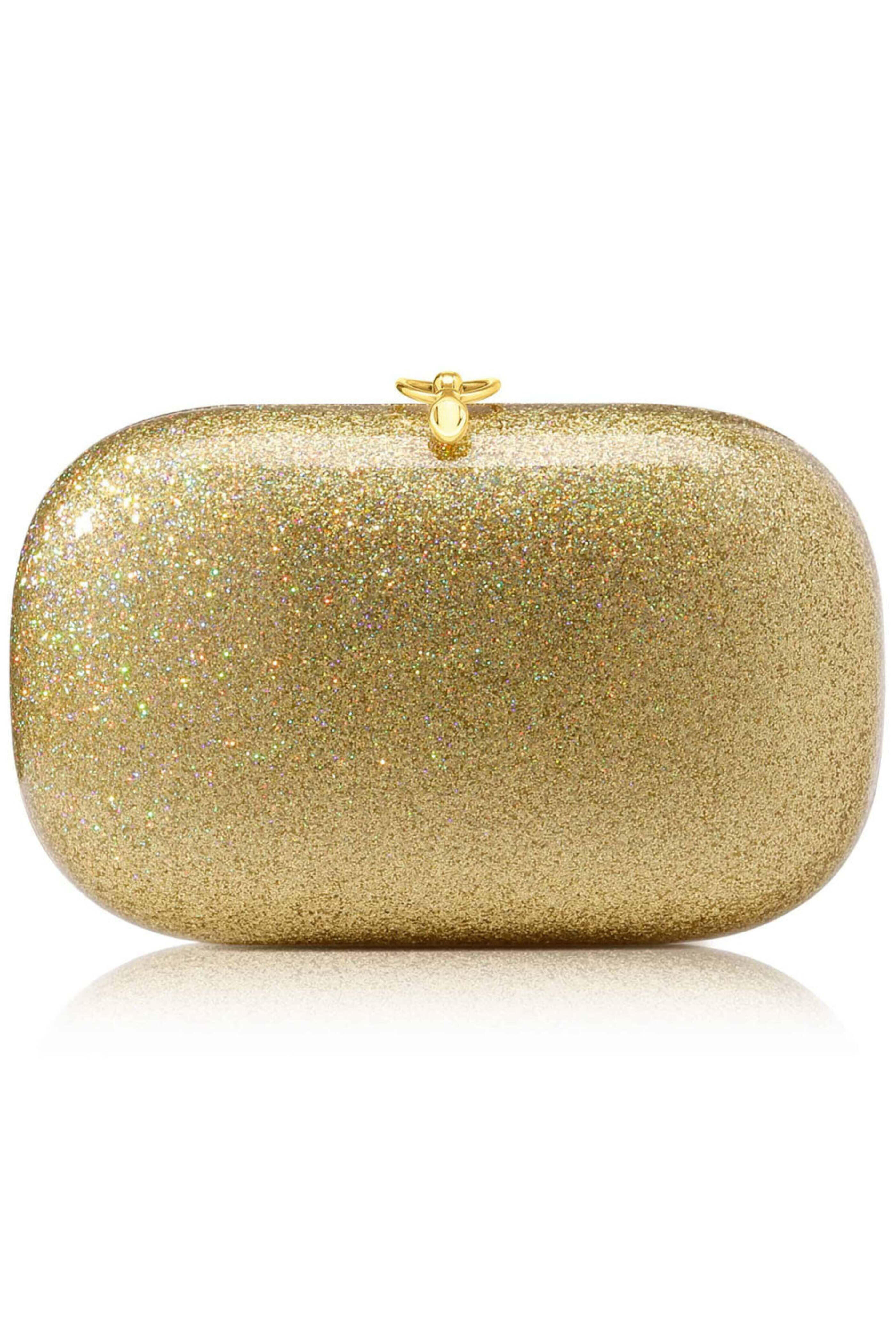 Jeffrey Levinson - Elina Plus Clutch in Gold Rainbow