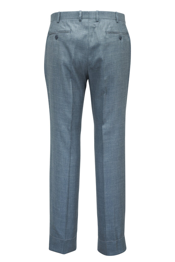 Brioni - Blue Silk, Cashmere & Linen Dress Pant