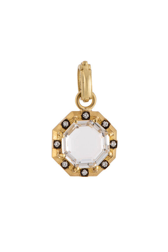 Sylva & Cie 18k Yellow Gold Octagon Quartz Pendant - view 1