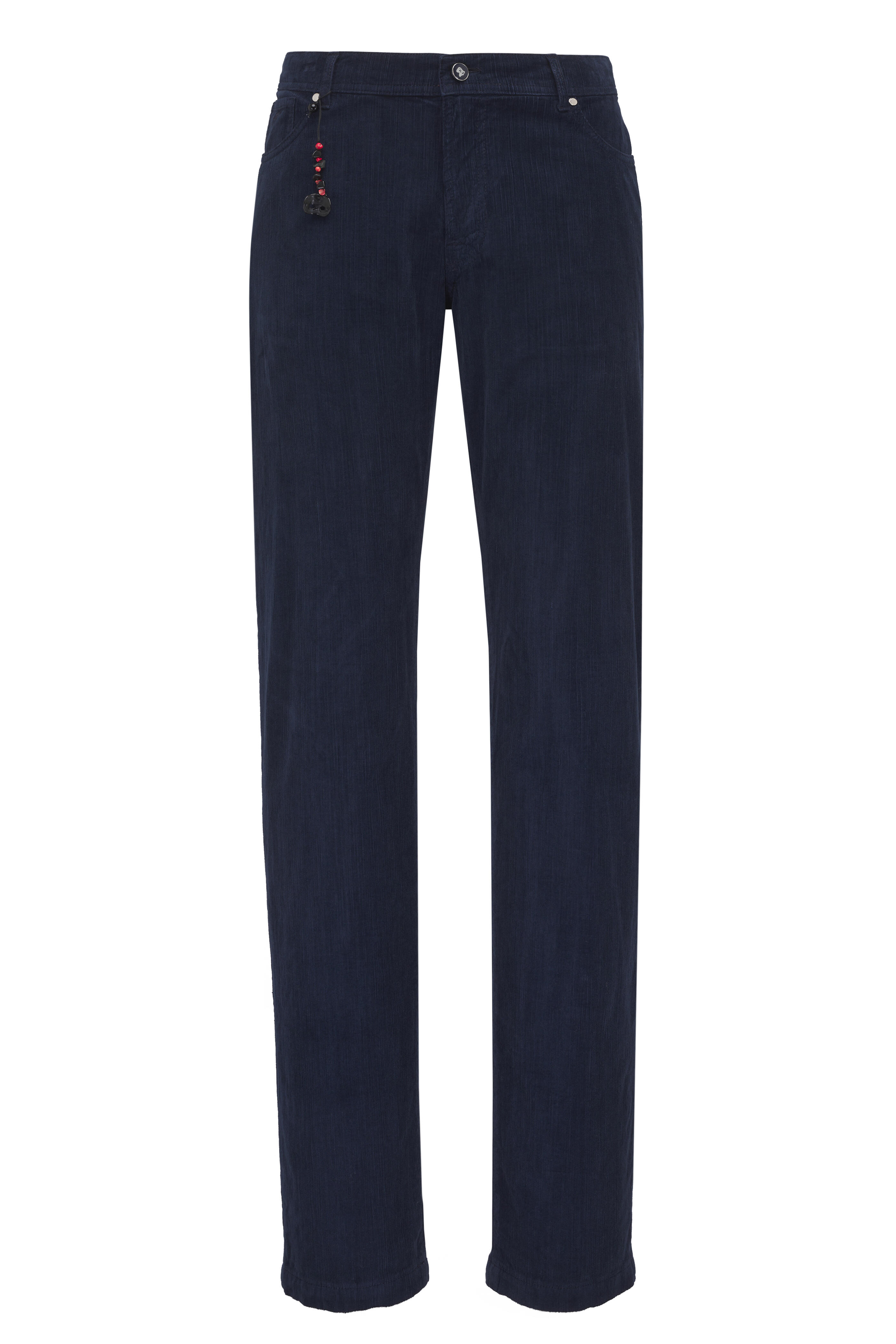 Marco Pescarolo - Navy Velour Cotton Five Pocket Pant