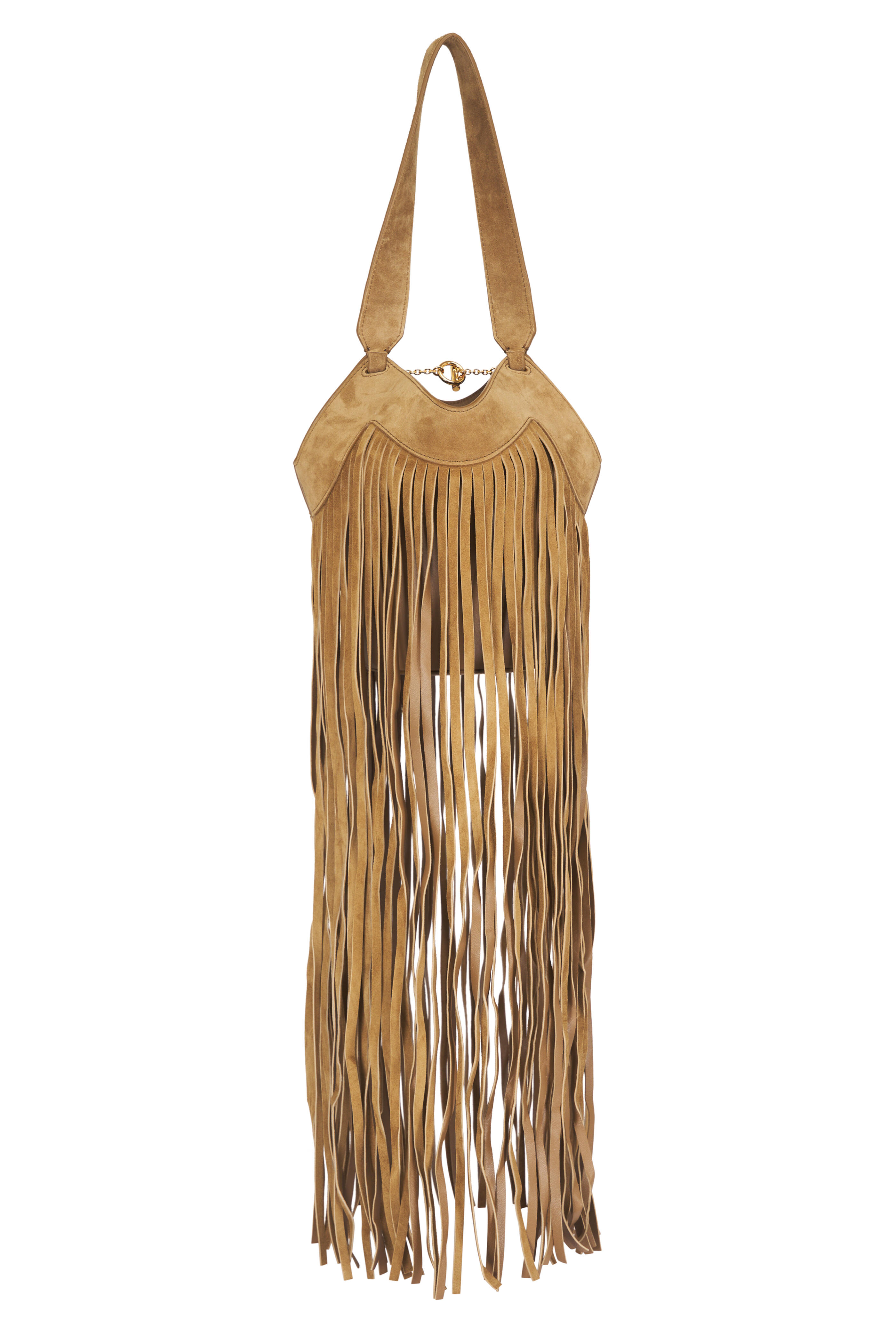 Khaite - Nano Lotus Mud Suede Fringe Tote - view 4