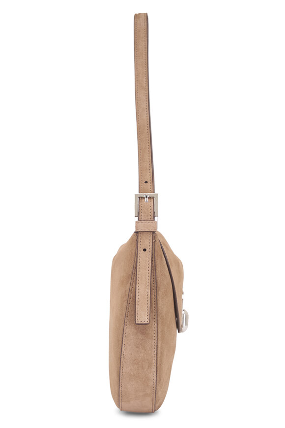 Savette Small Tondo Taupe Suede Hobo Bag - view 5