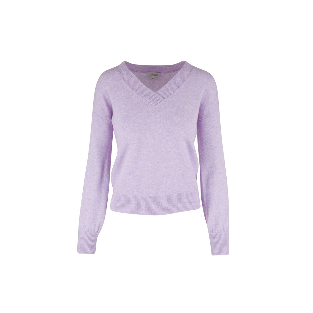 Kinross - Wisteria Cashmere V-Neck Sweater | Mitchell Stores