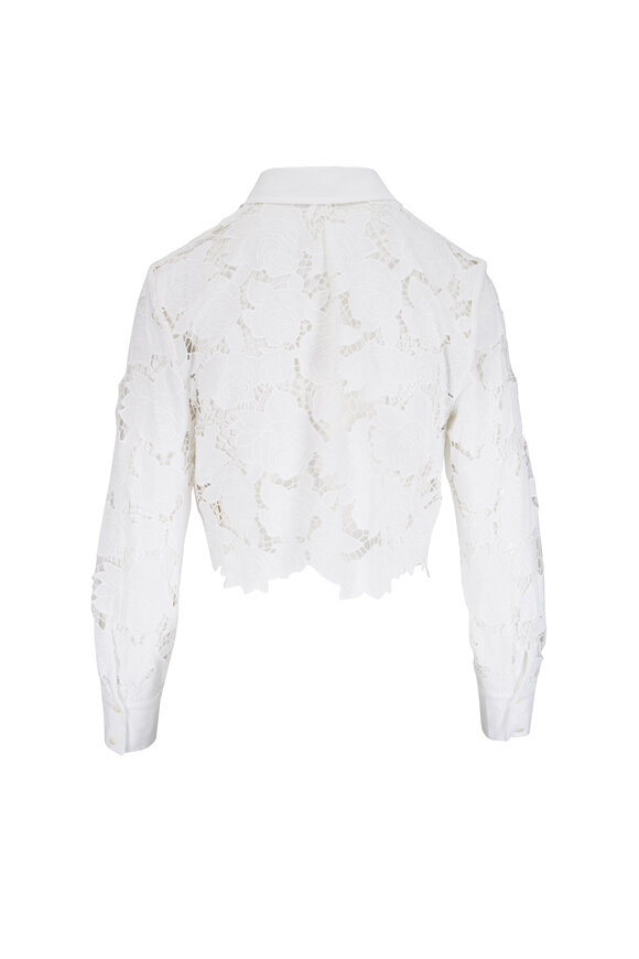 L'Agence Seychelle Ivory Poplin Eyelet Blouse - view 4