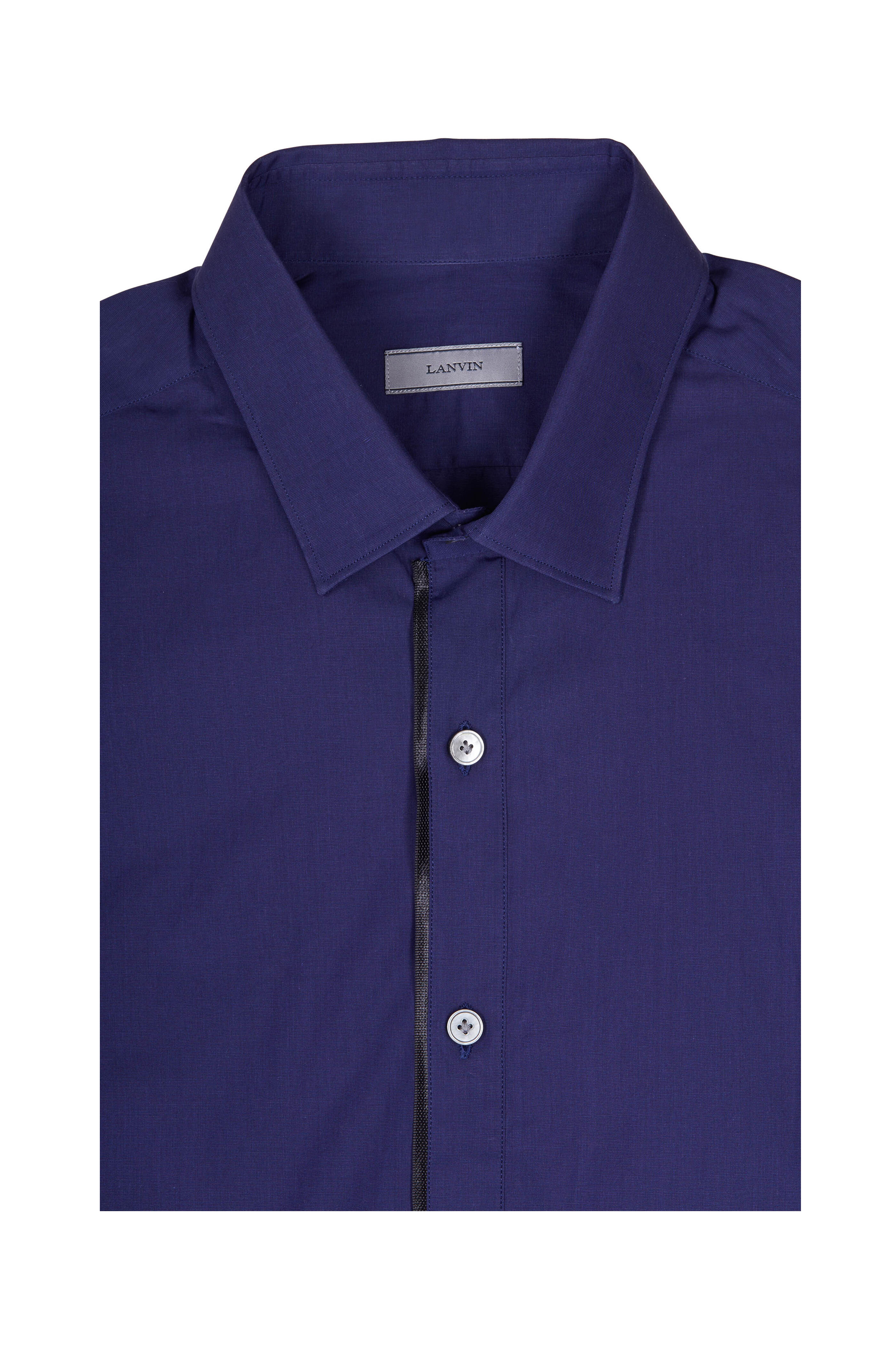 Lanvin - Ink Cotton Poplin Slim Fit Sport Shirt
