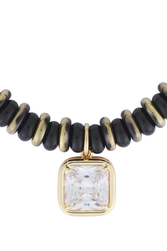 Cristina V. Black Onyx Stone Necklace - view 2