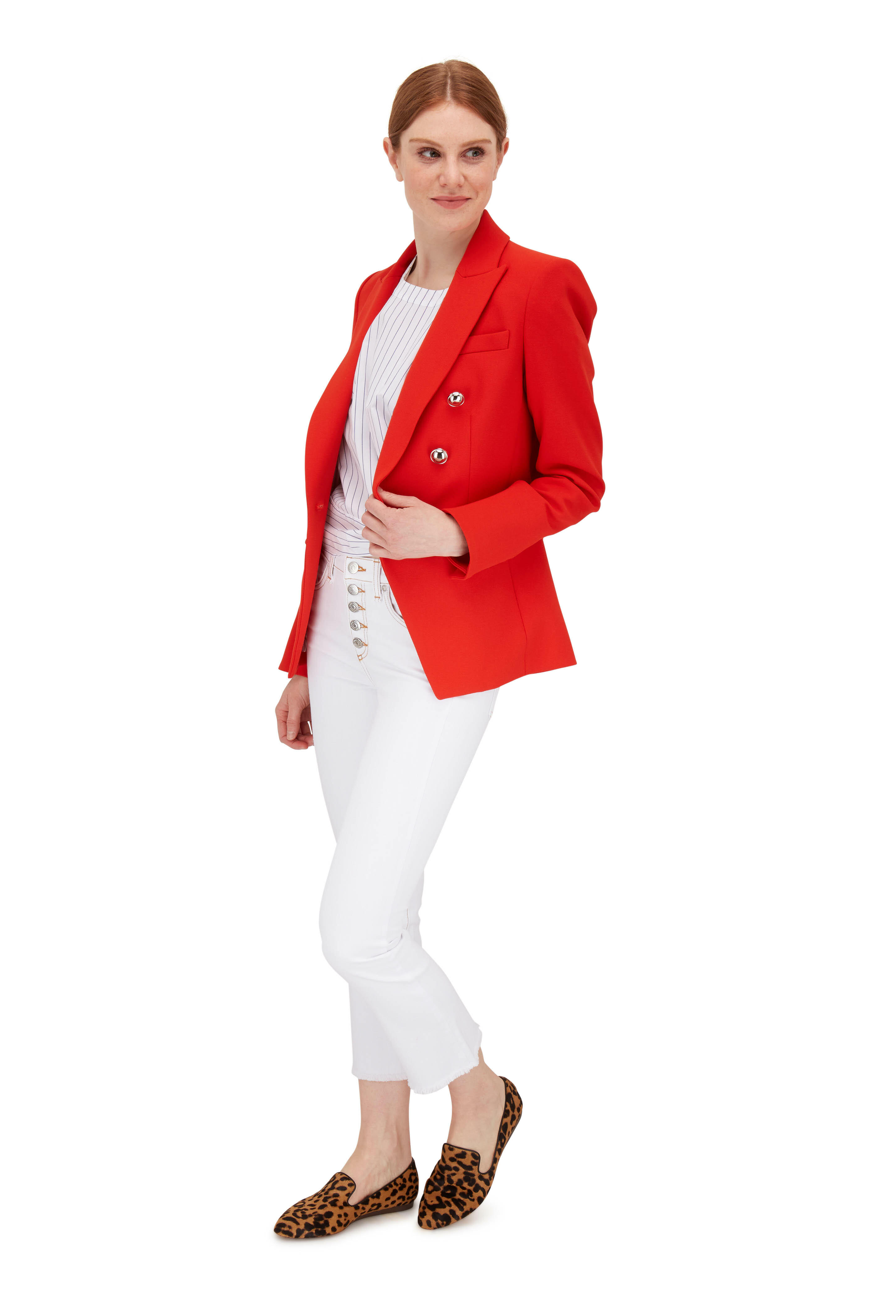 Veronica Beard - Miller Red Double-Breasted Jacket