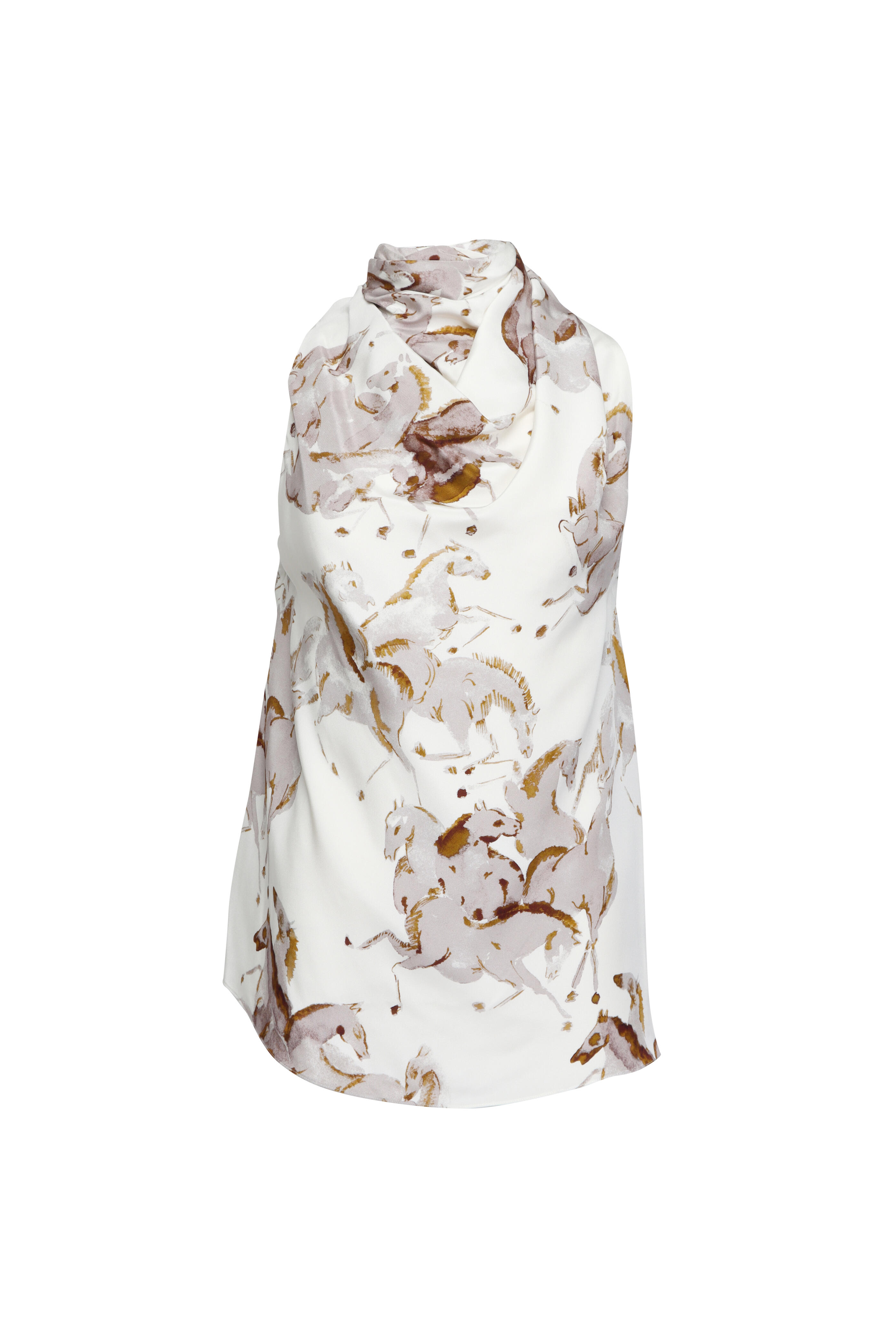 Altuzarra - Sleary Saddle Horses Sleeveless Mockneck Blouse