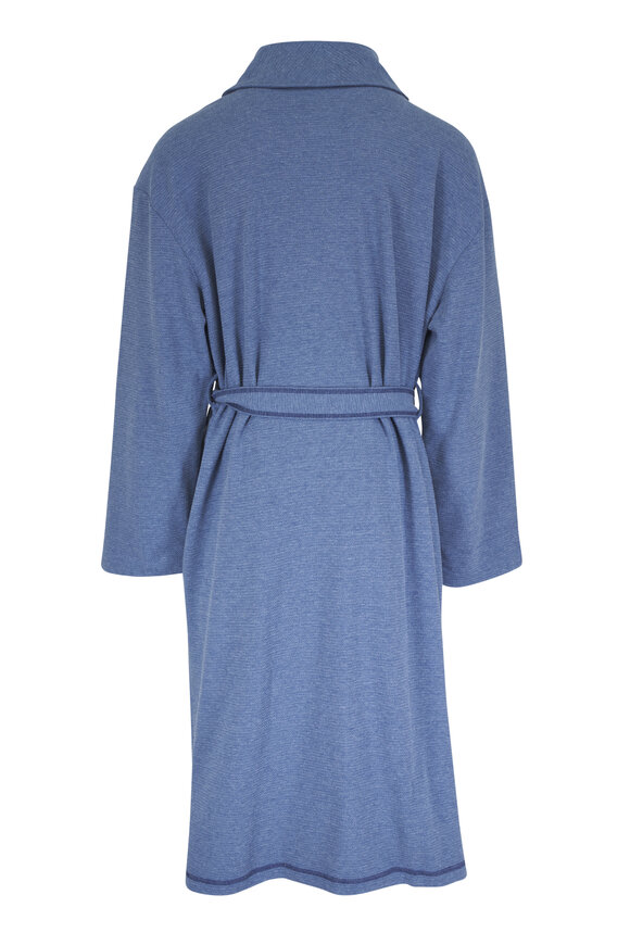 Majestic Solid Denim Heather Textured Robe - view 2
