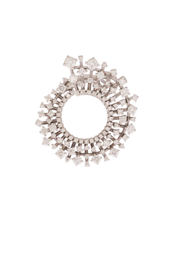 ZYDO 18k White Gold Diamond Spray Earring - view 2
