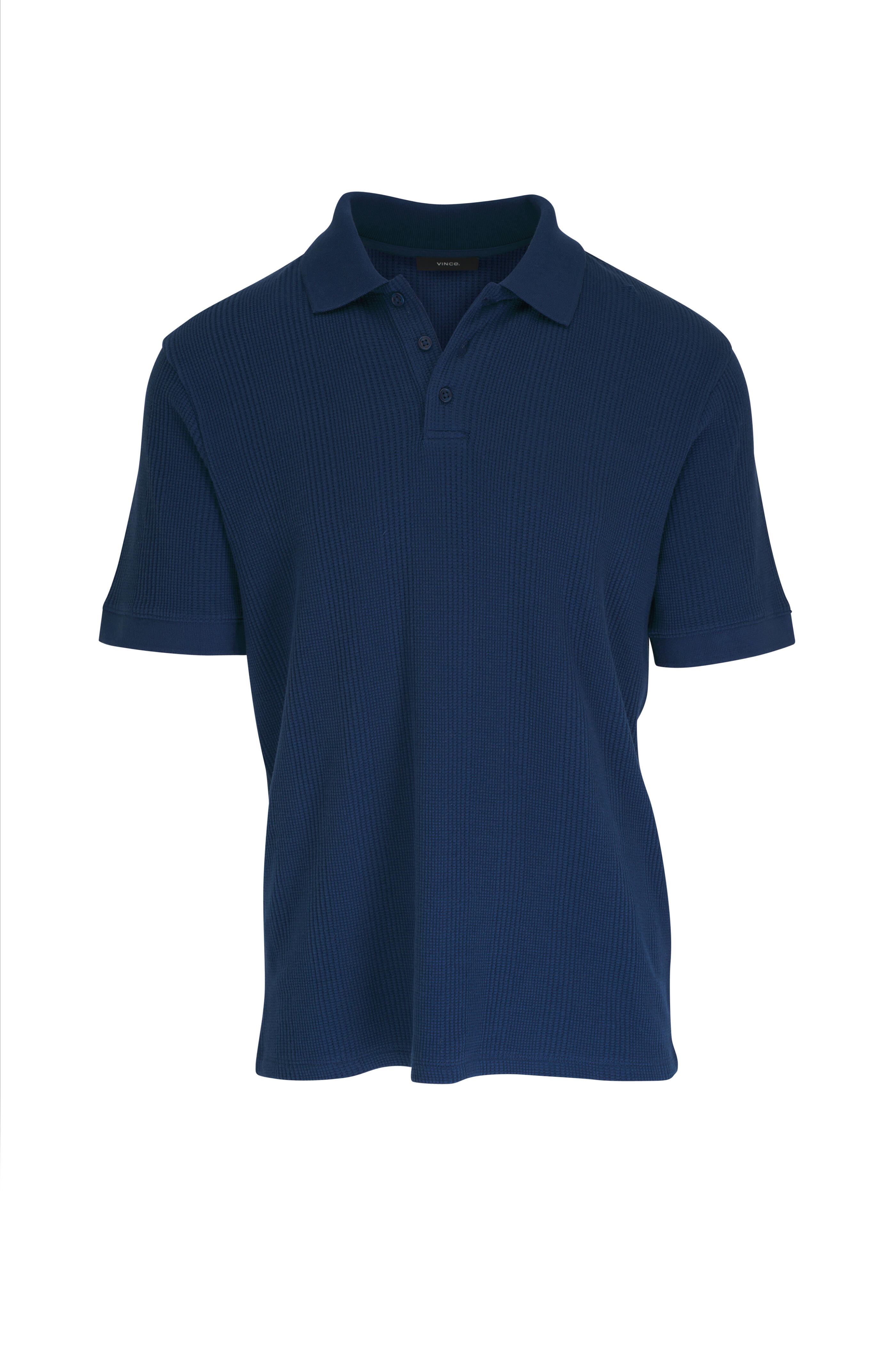 Vince - Blue Variegated Pima Cotton Polo