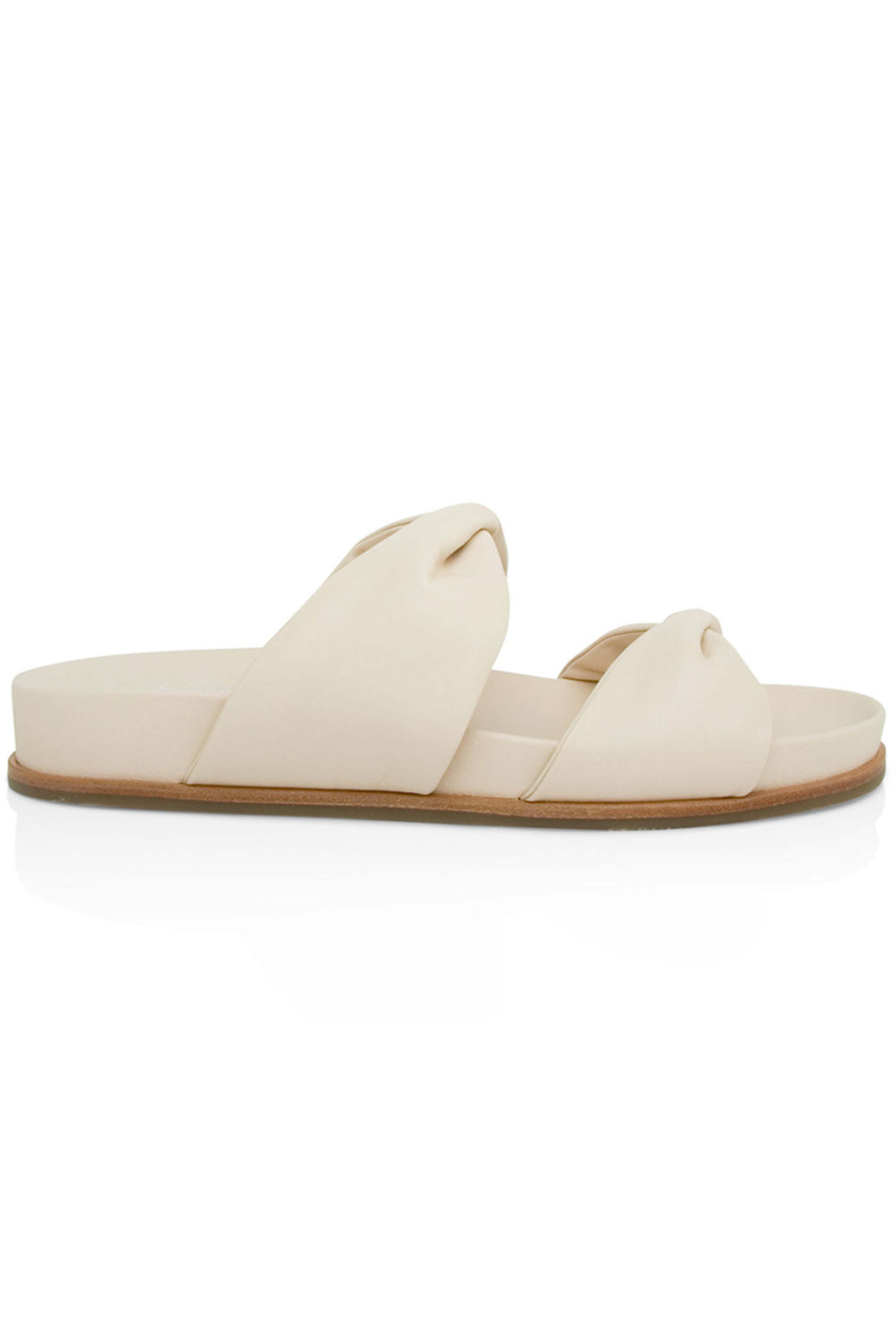 Aquazzura - Twist Leather Sandals in Meringue
