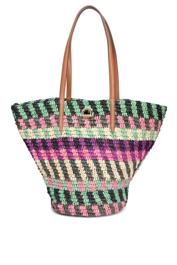 Veronica Beard Berry Raffia Anchor Basket Tote - view 1