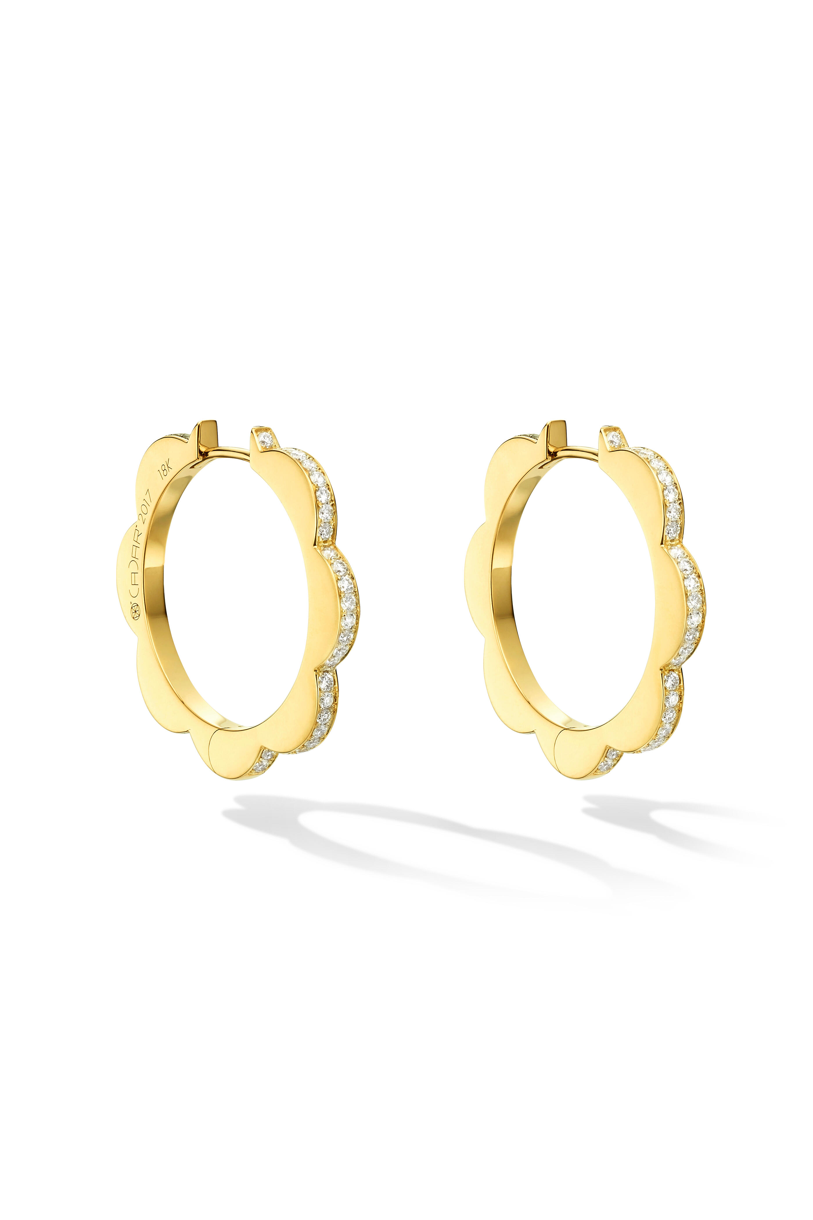 Cadar - Rose Gold Medium Triplet Hoop Earrings