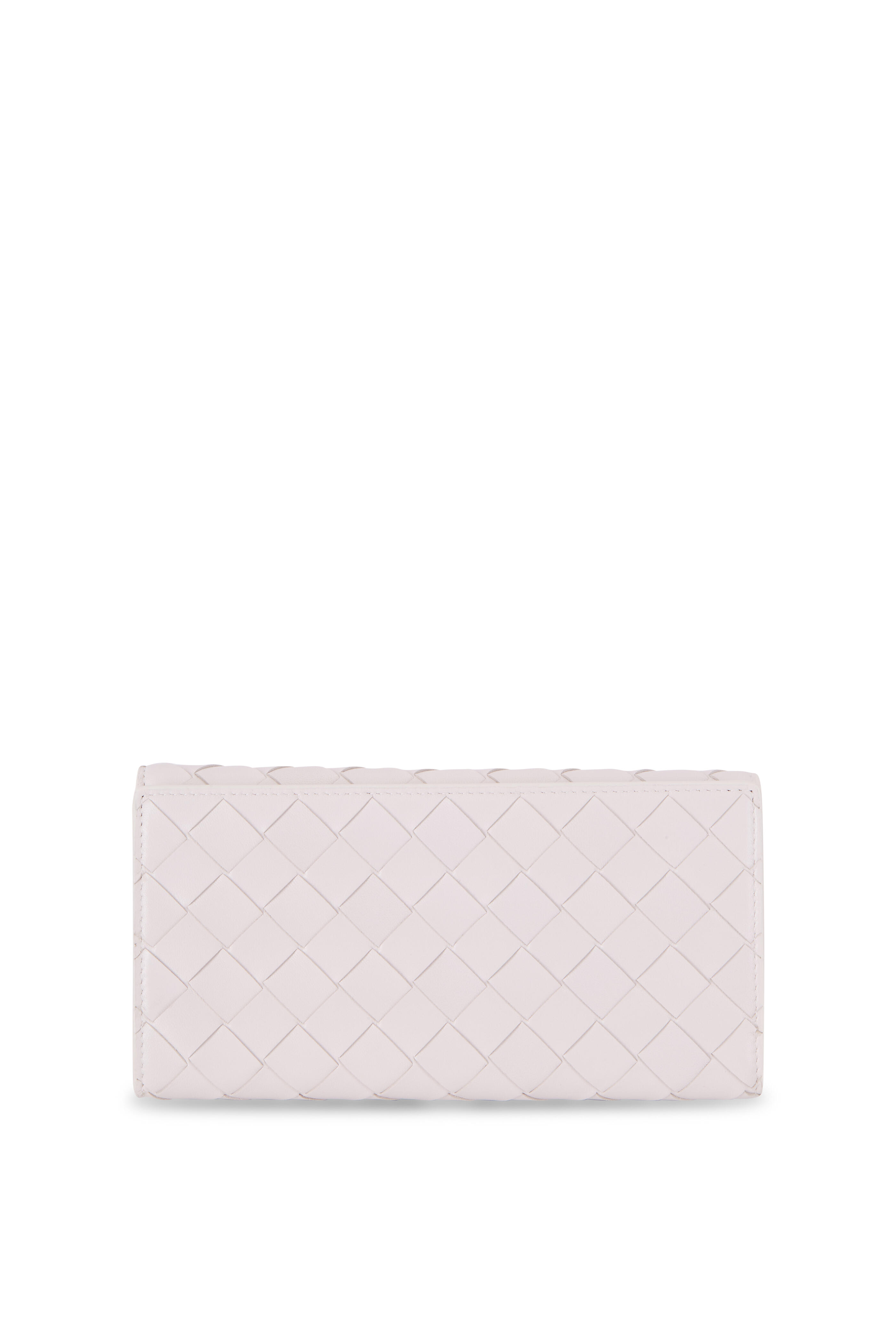 Bottega Veneta - Intrecciato White Bi-Fold Flap Wallet