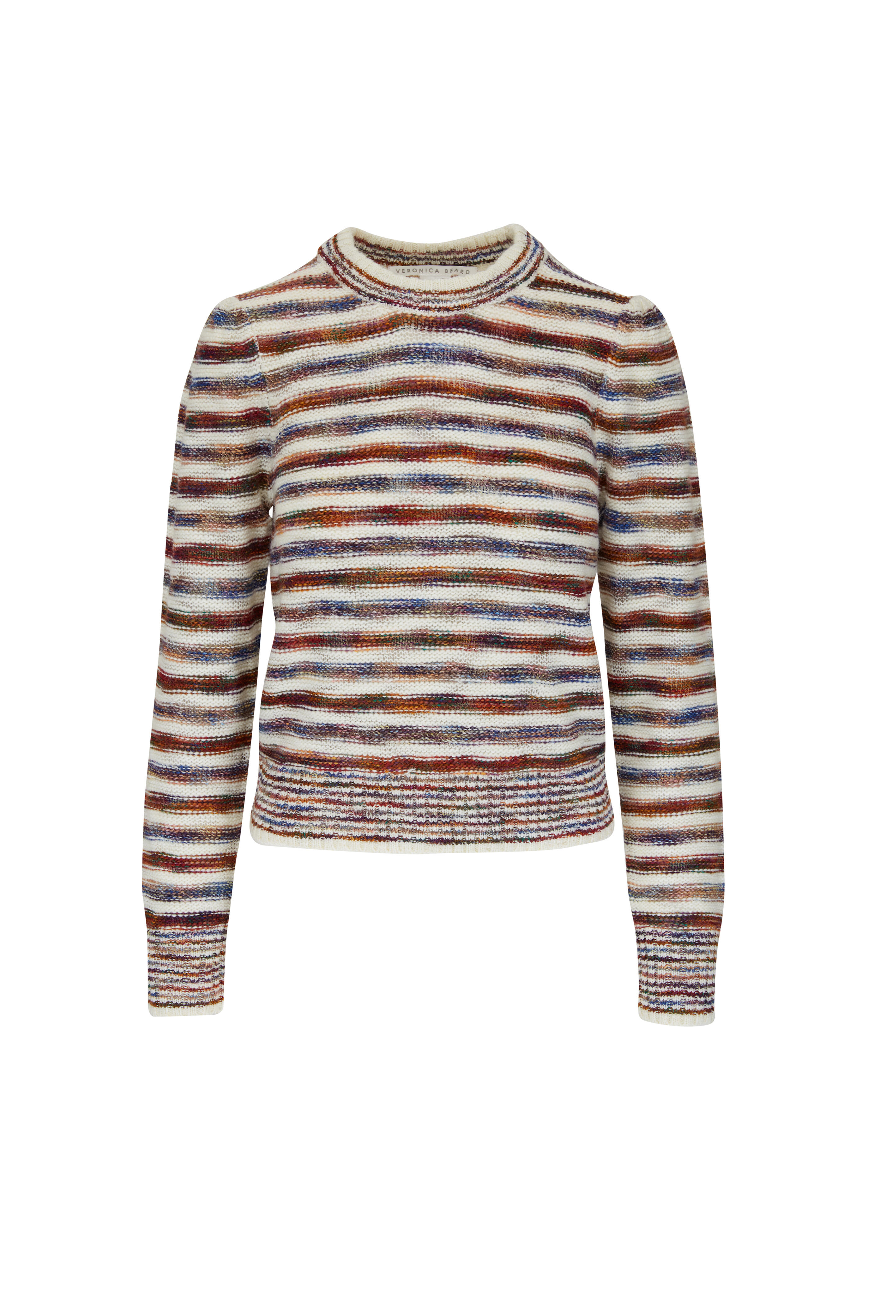 Veronica Beard - Raissa Multi Stripe Crewneck Sweater