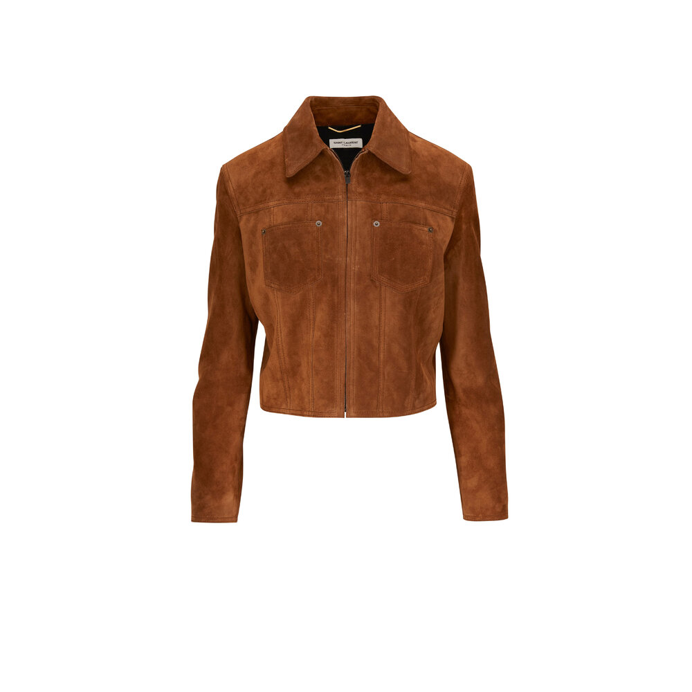 Saint Laurent - Brown Suede Western Short Jacket