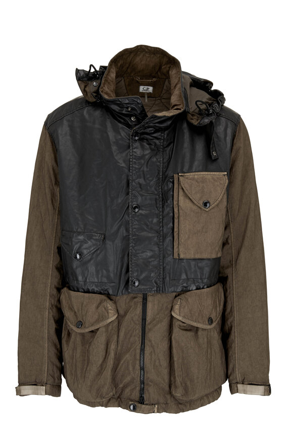 CP Company - Quartz Contrast Dusty Olive Hooded Goggle Jacket