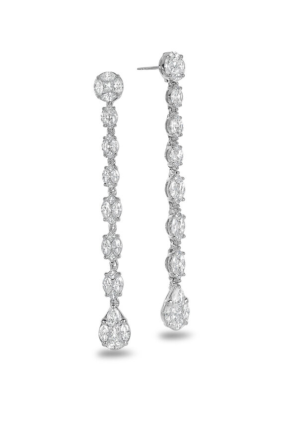 Nam Cho - Invisible Multi-Shape Convert Diamond Earrings 