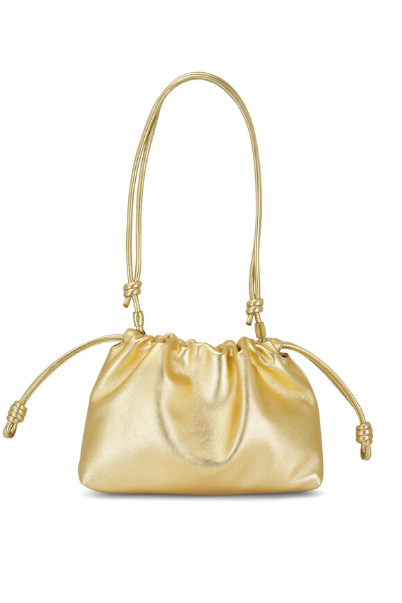 Loewe - Medium Flamenco Metallic Gold Leather Bag