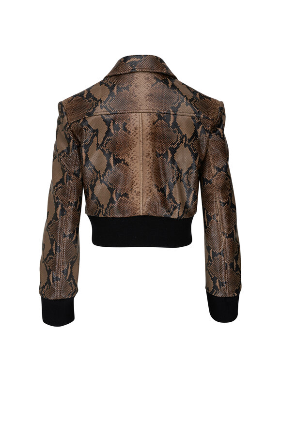 Khaite - Hector Brown Embossed Leather Jacket