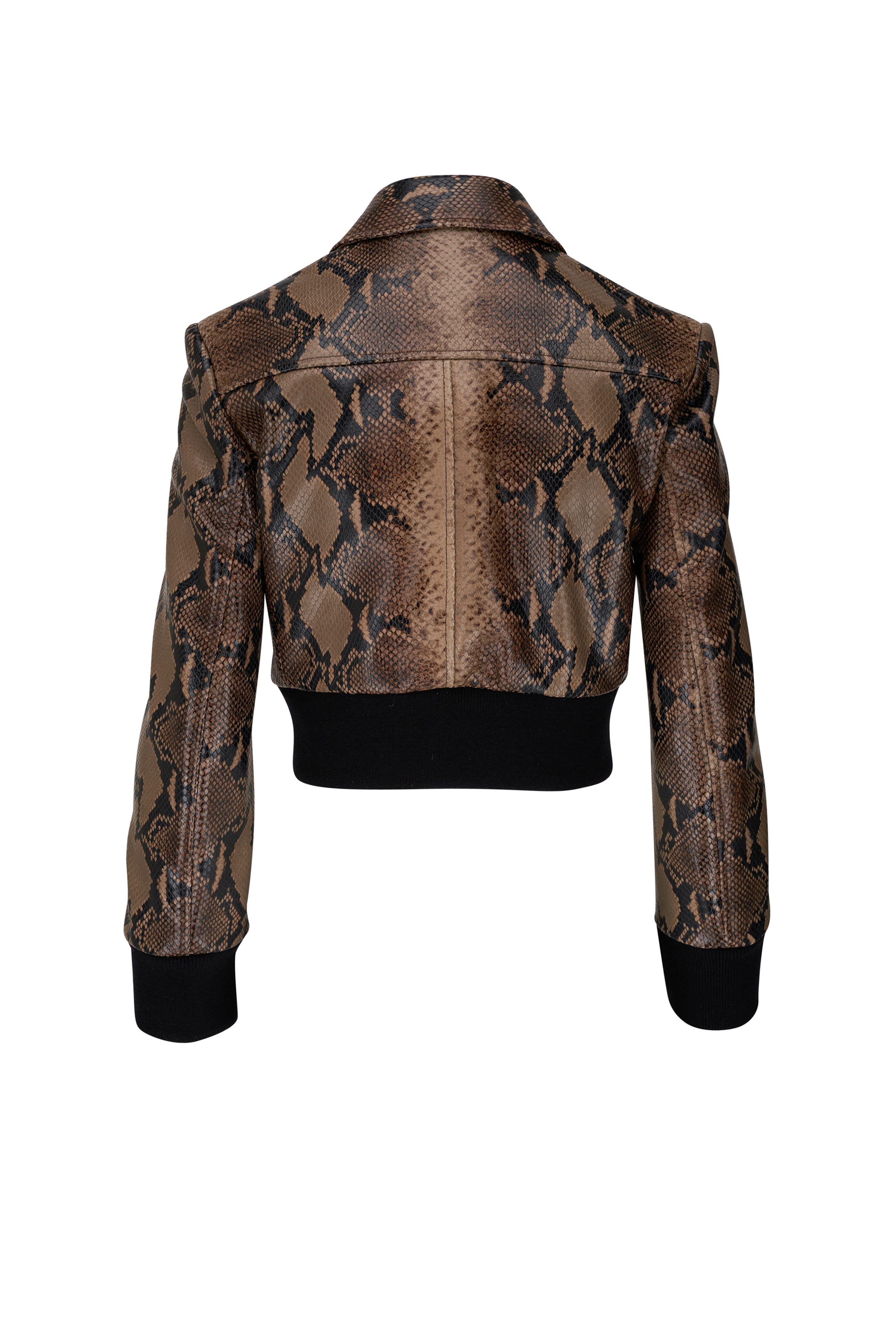 Khaite Women's Hector Brown Embossed Leather Jacket | L by Mitchell Stores