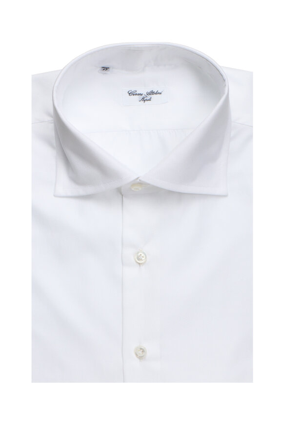 Cesare Attolini Panama White Cotton Dress Shirt - view 1