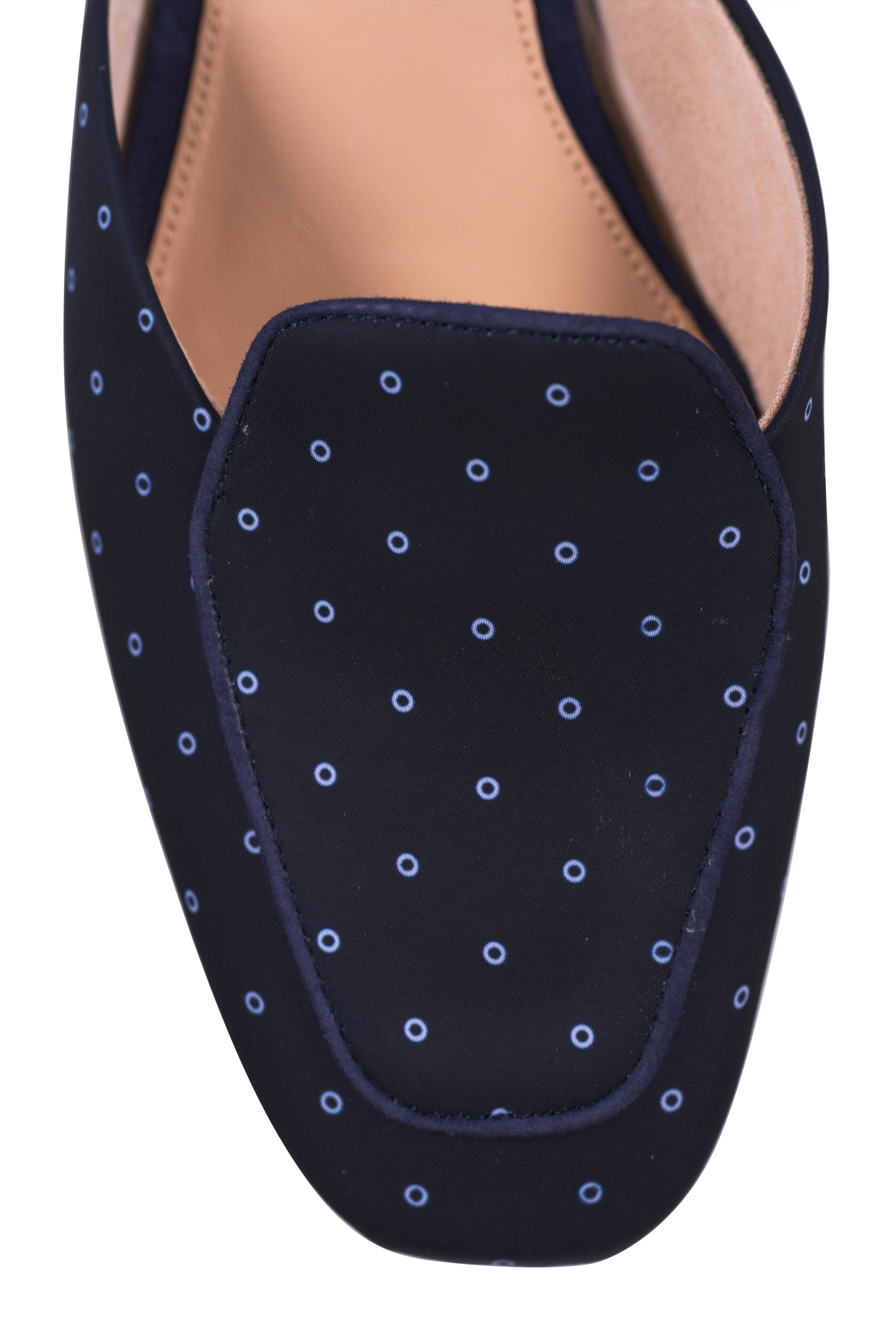 Veronica Beard - Moritz Navy Blue Printed Loafer Mule