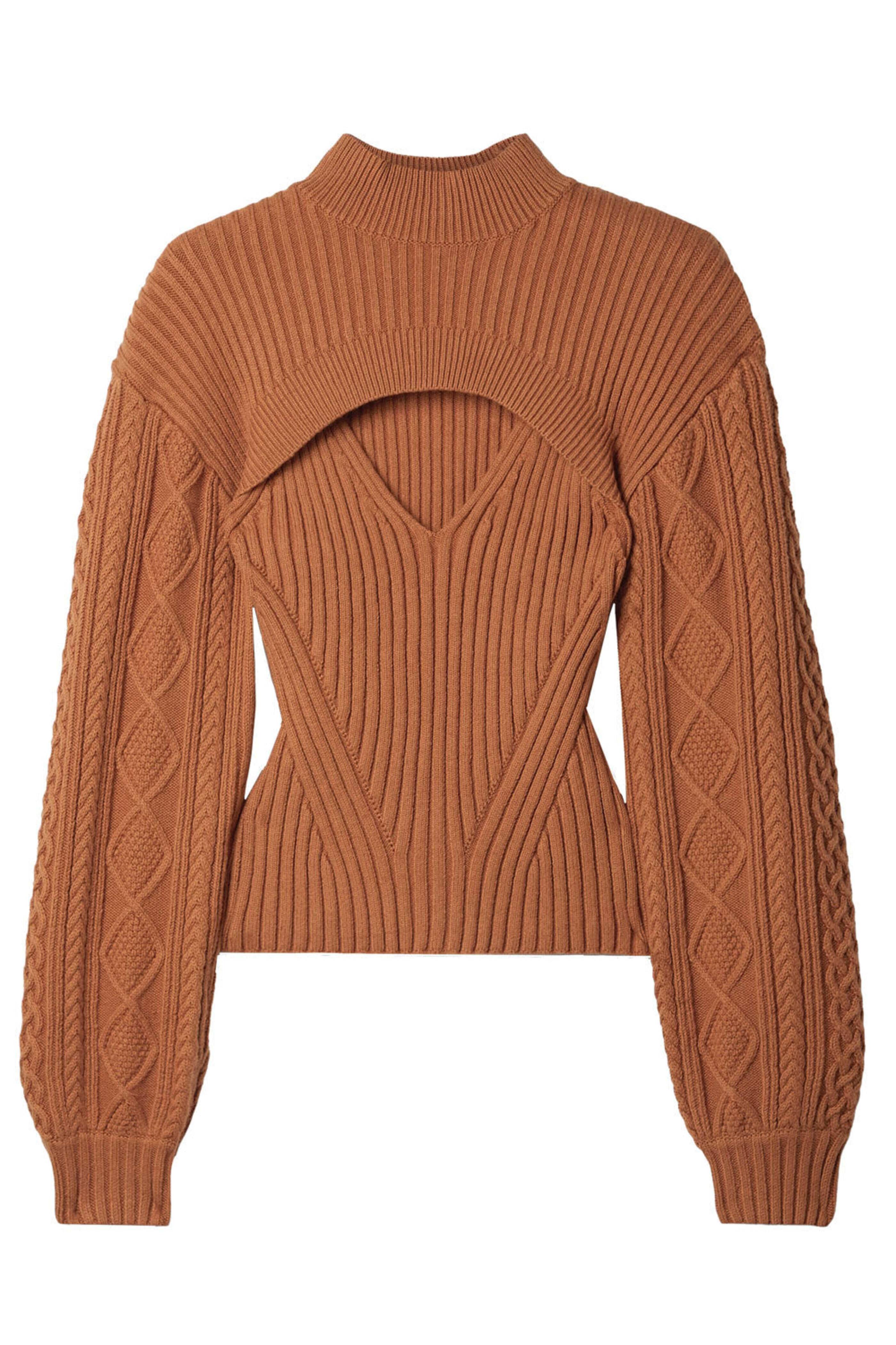 Simkhai - Penny Elkie Mixed Stitch Fisherman Cutout Sweater