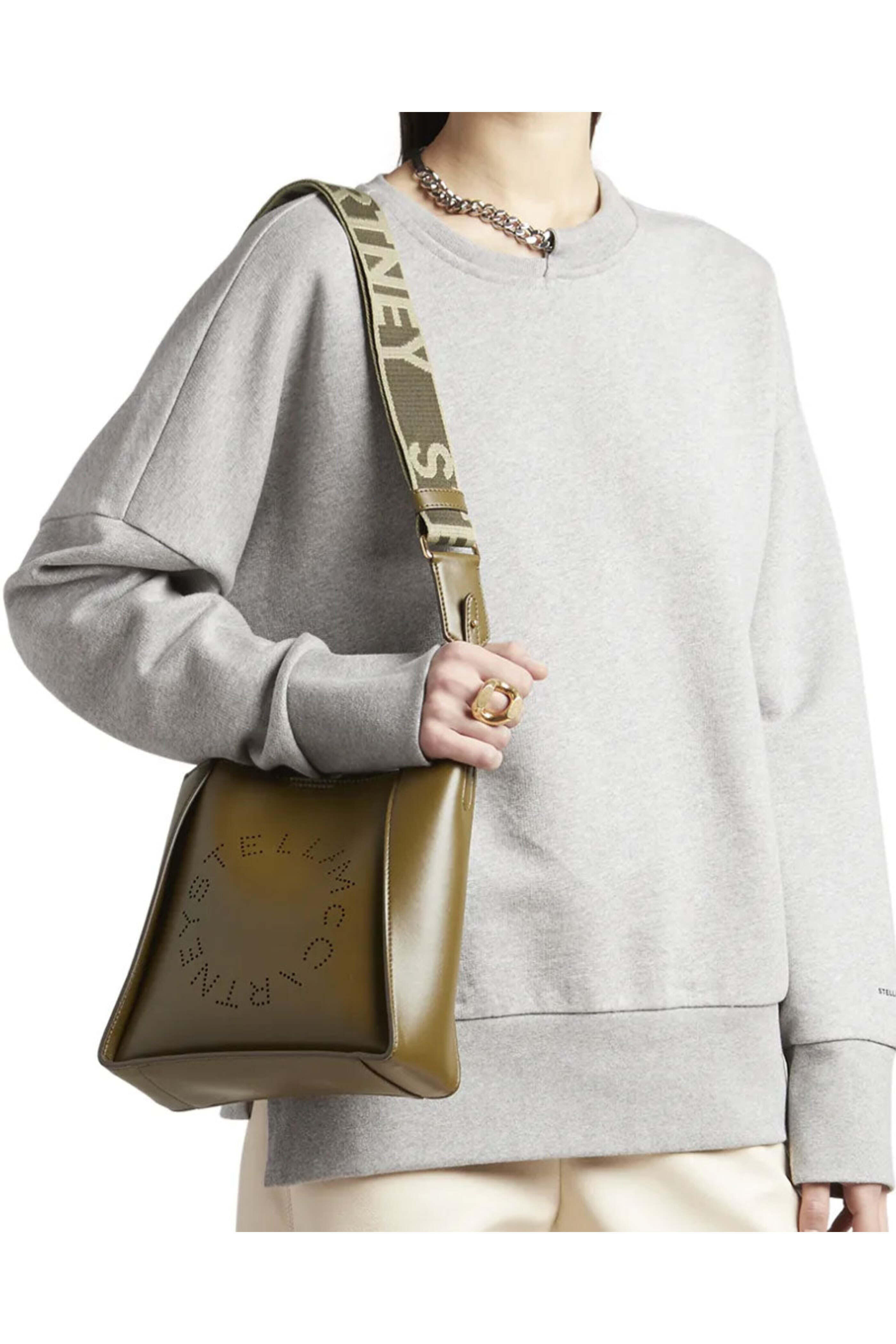 Stella McCartney - Logo Crossbody Bag in Military Green