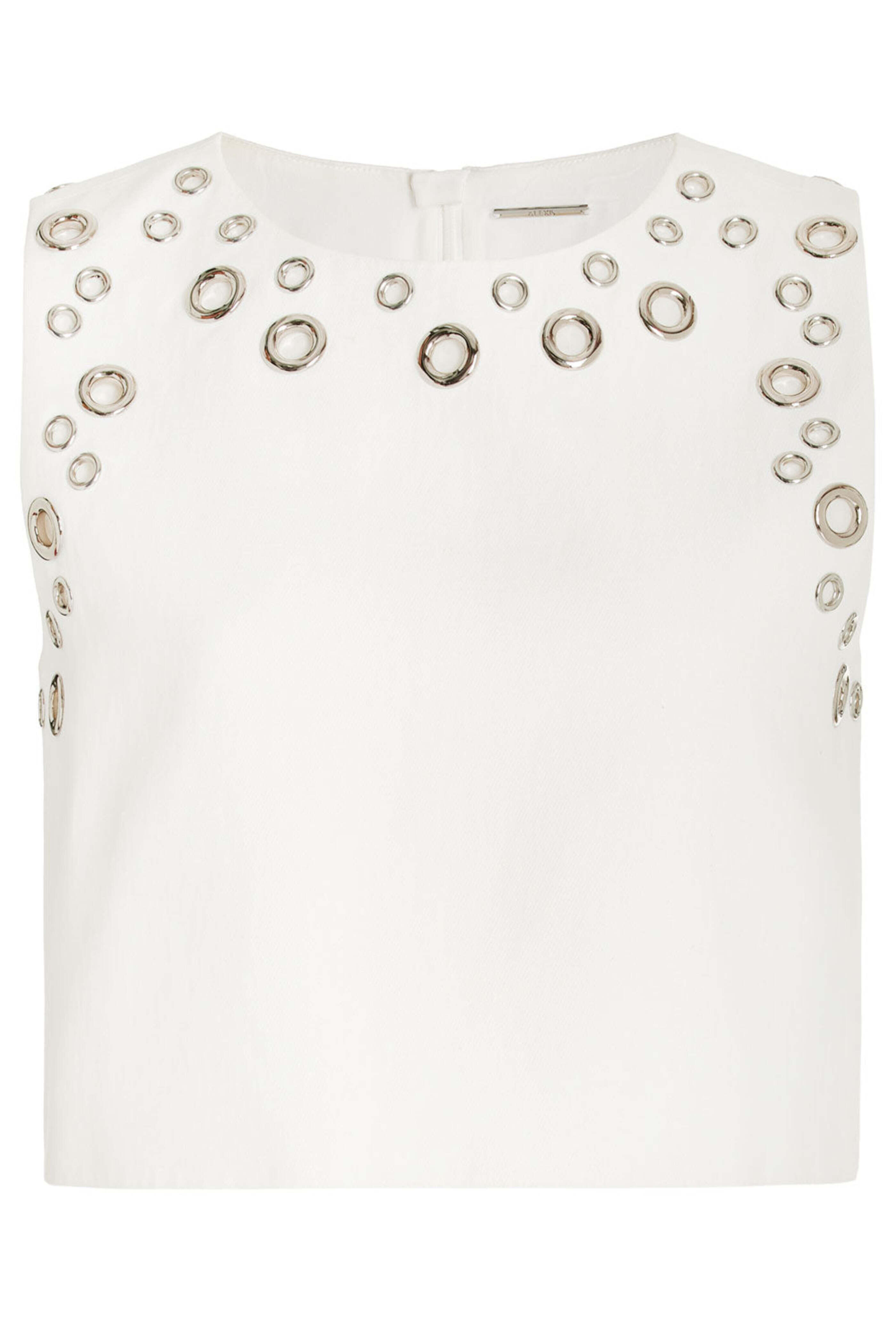Alexis - White Reze Crop Top