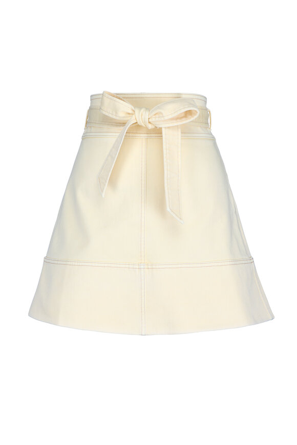 Tanya Taylor Butter Courtney Tie Skirt