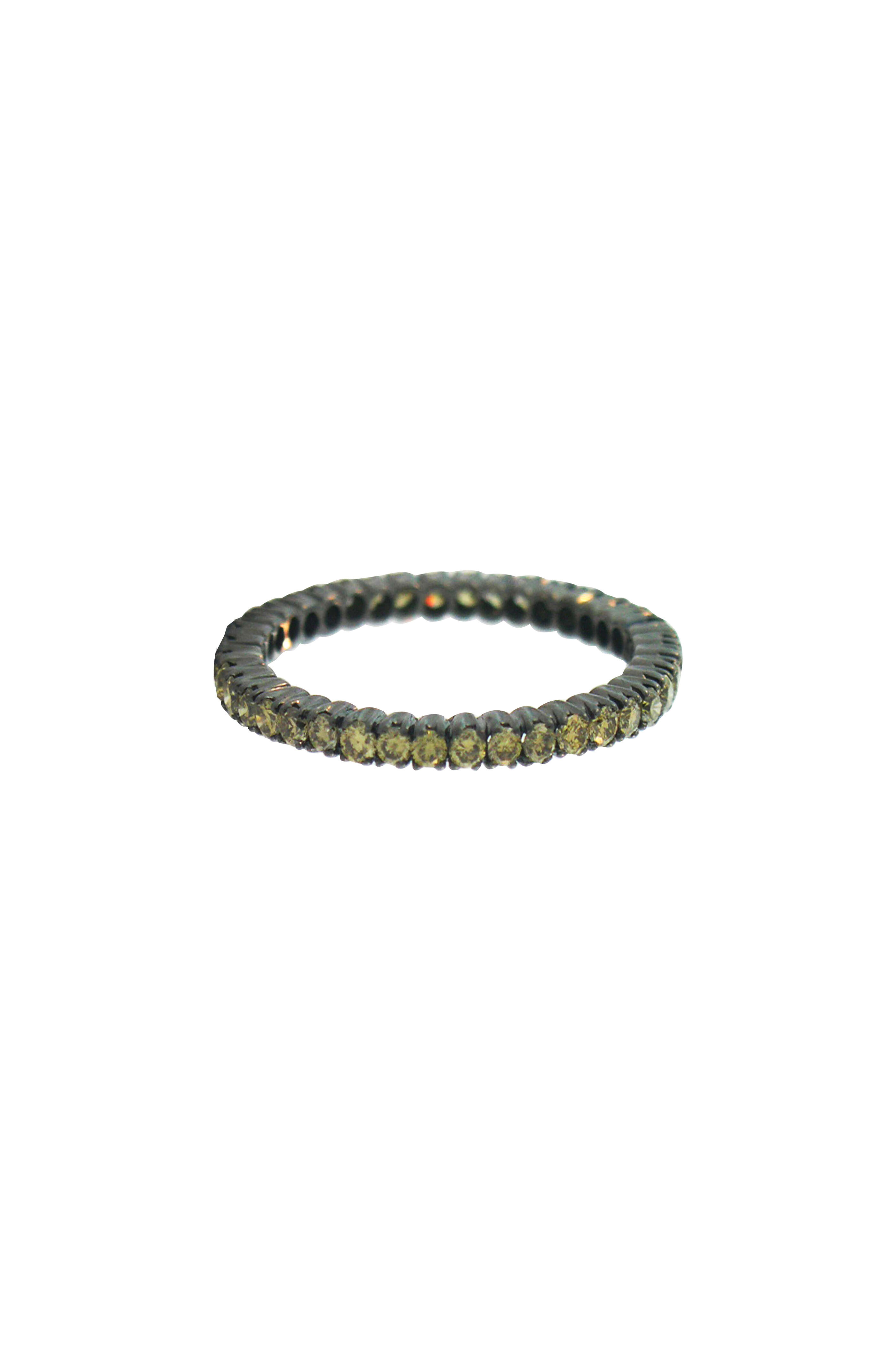Sethi Couture - 18K White Gold Green Diamond Band