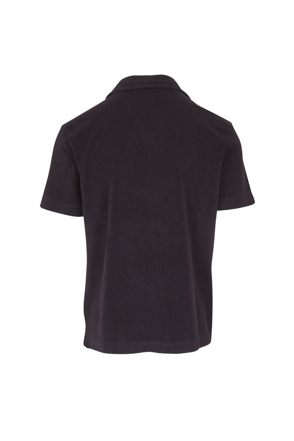 Orlebar Brown Espresso Cotton Towelling Resort Polo - view 2