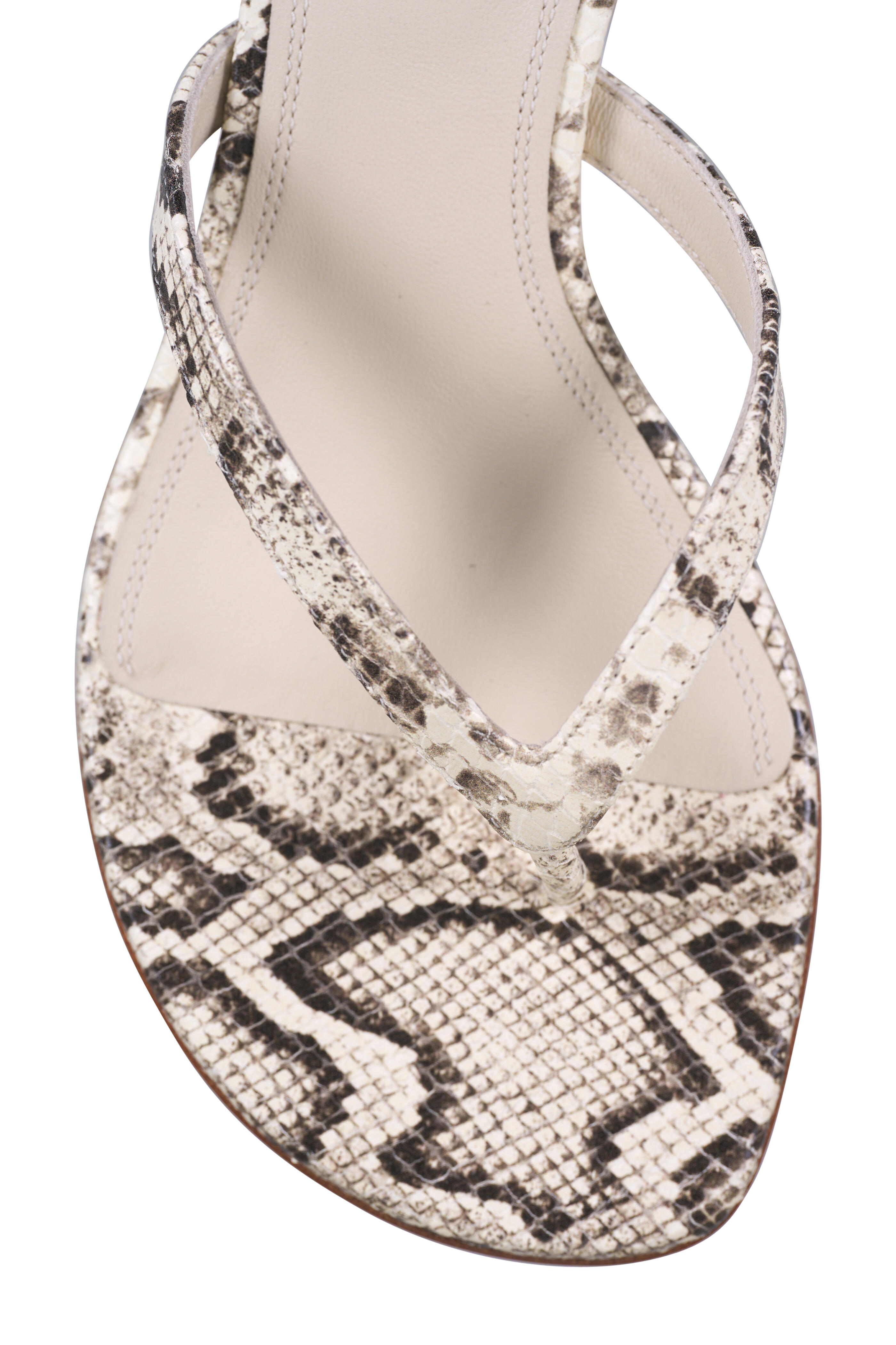 Amina Muaddi - Juliette Natural Thong Sandal, 45mm