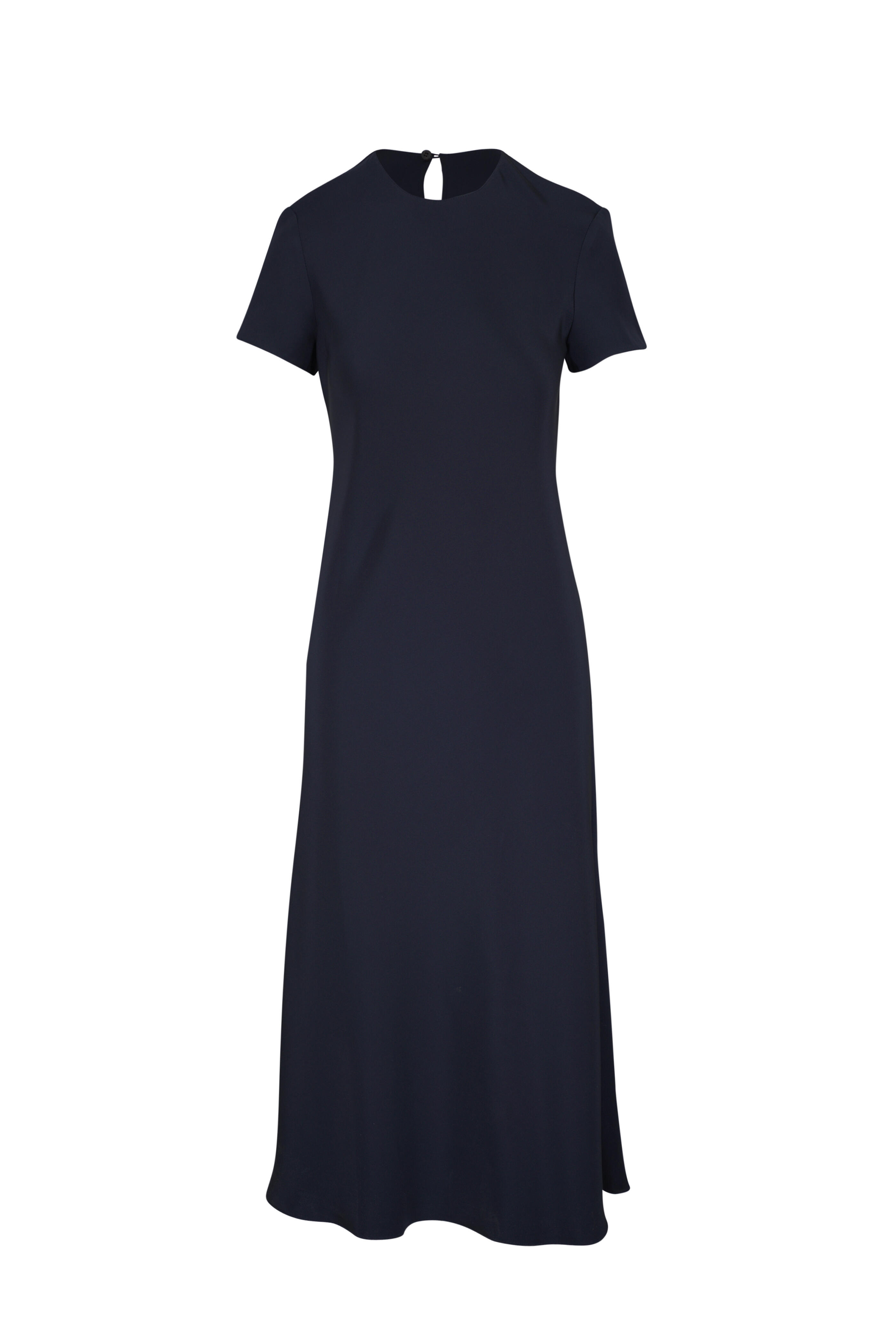 Peter Cohen - Gear Navy Blue 4-Ply Silk Shift Dress