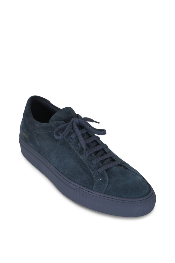 Common Projects Achilles Premium Navy Suede Sneaker - view 1