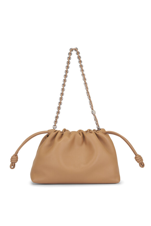 Loewe Medium Flamenco Mocha Leather Clutch - view 3