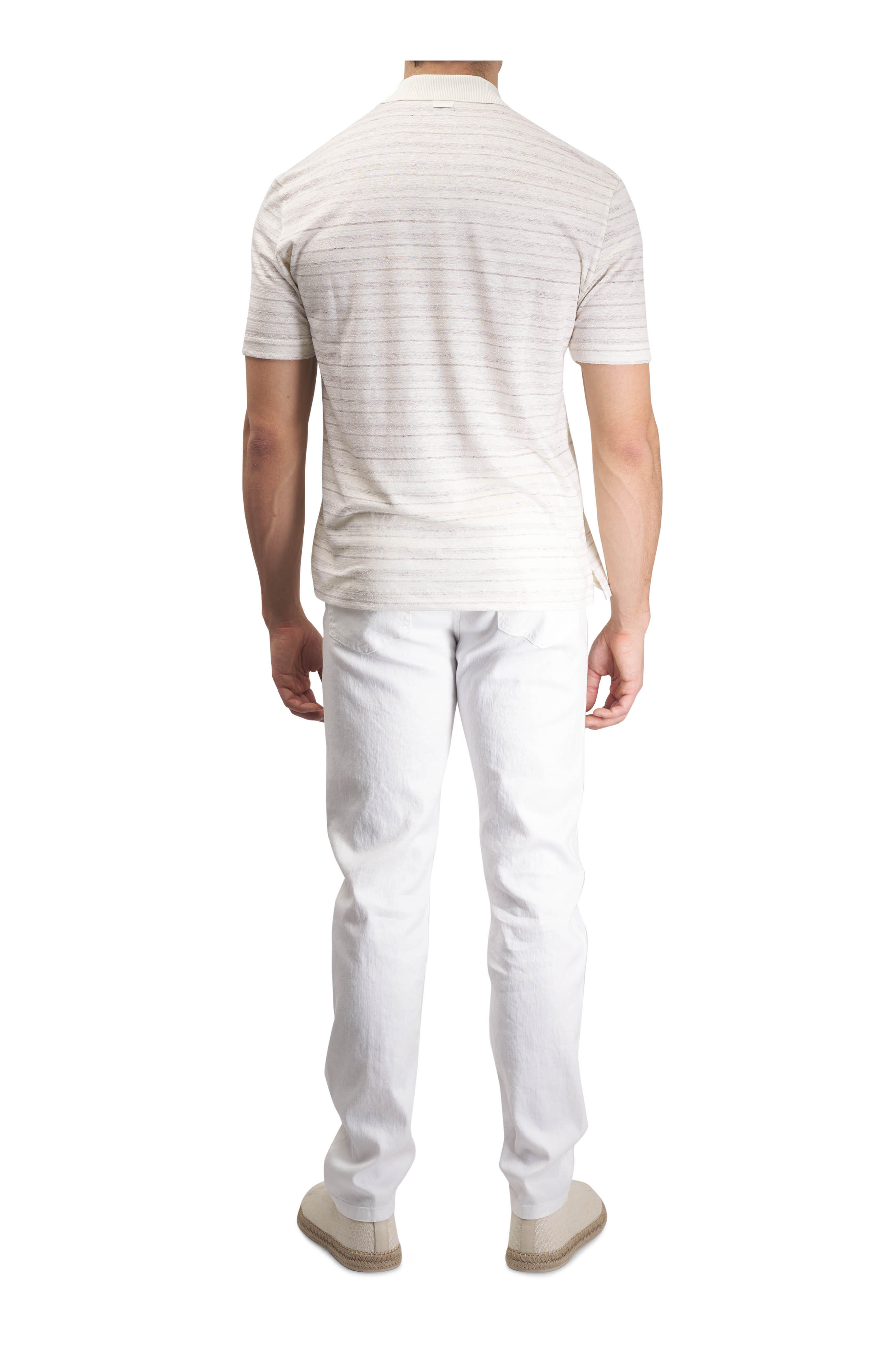 ZEGNA ホワイトストレッチコットンパンツ　S Zegna - Roccia White Stretch Linen & Cotton Pant