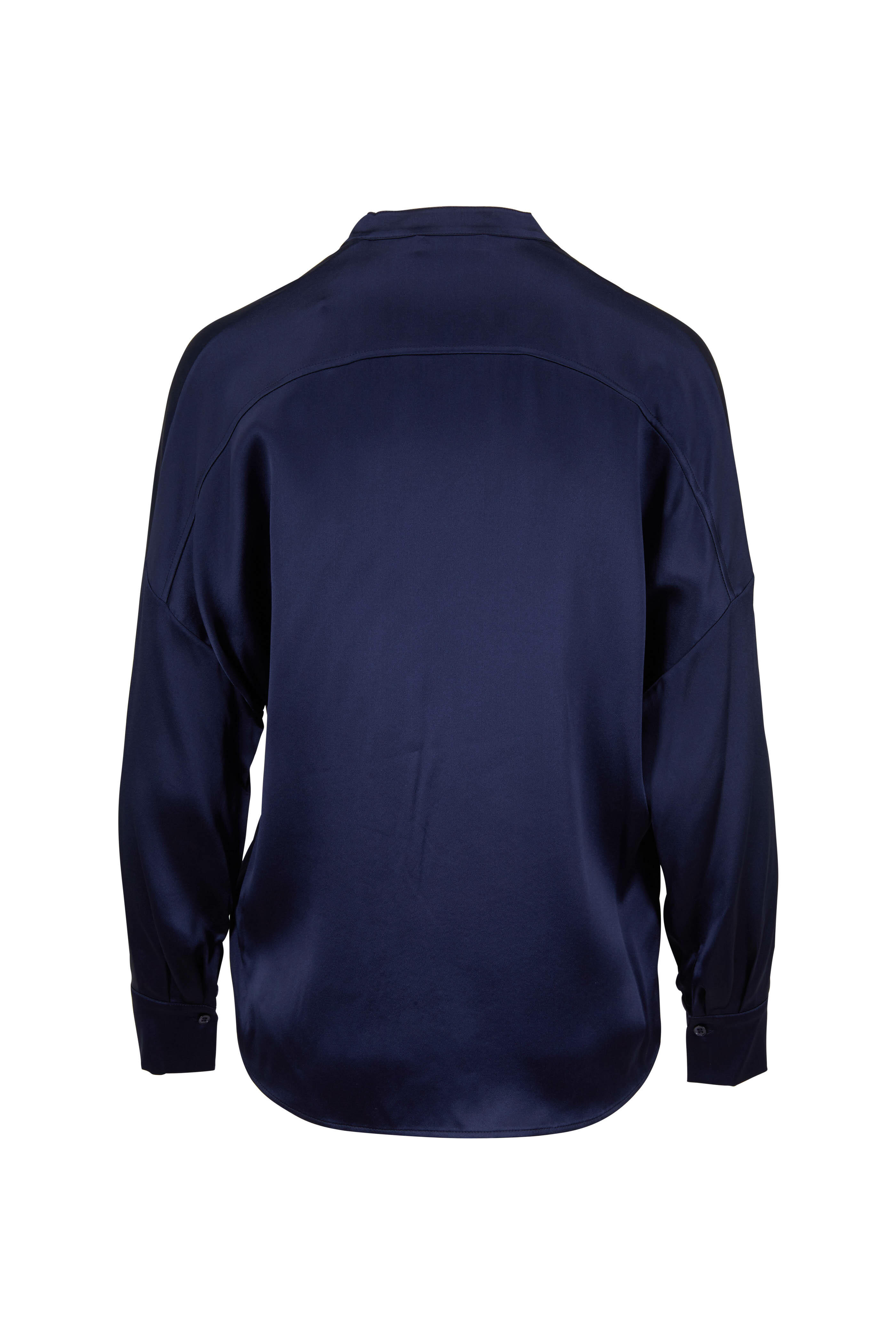 Vince - Marine Blue Silk Blouse