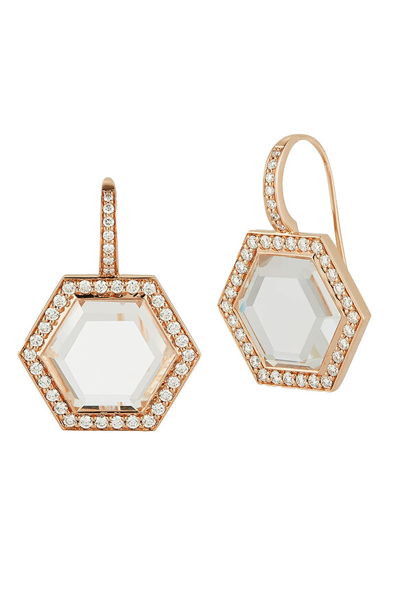 Walters Faith Diamond & Crystal Hexagon Earrings