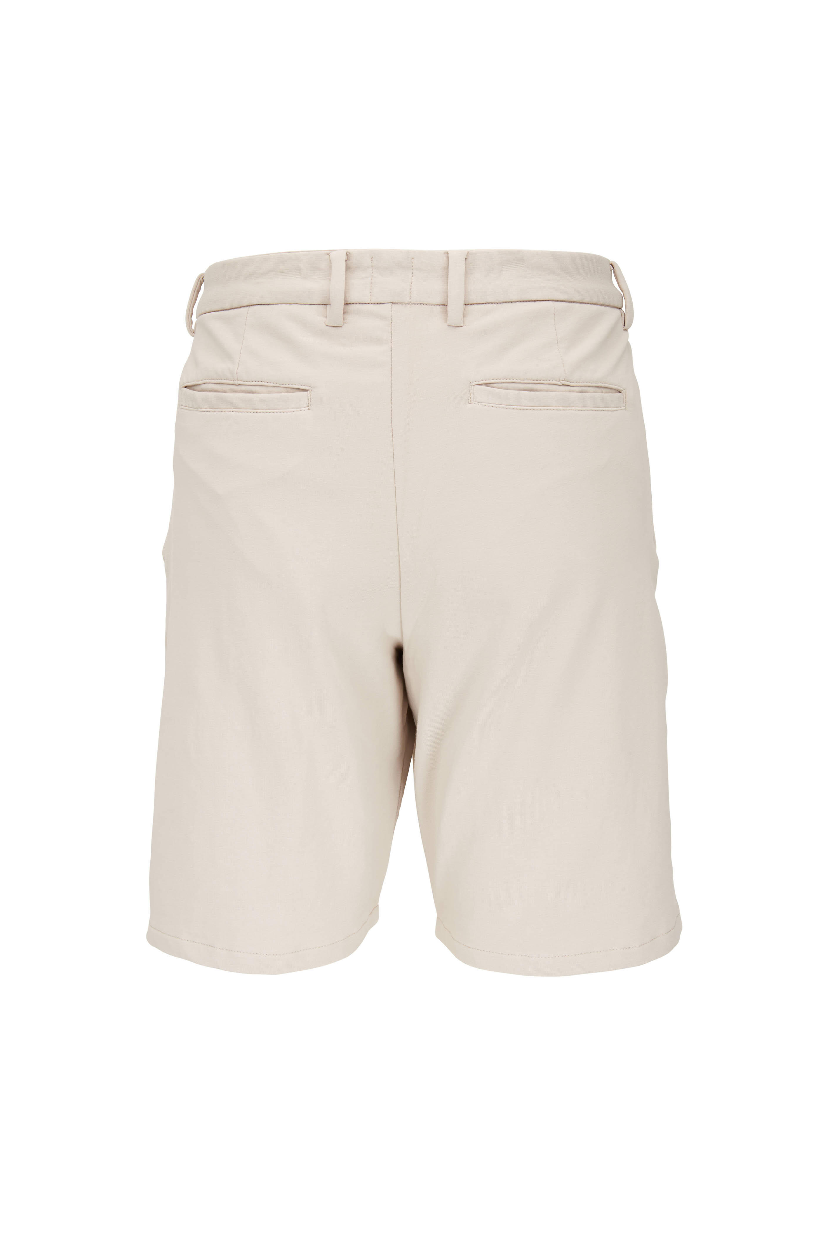 Swet Tailor - Tan Cotton Knit Everyday Shorts | Mitchell Stores