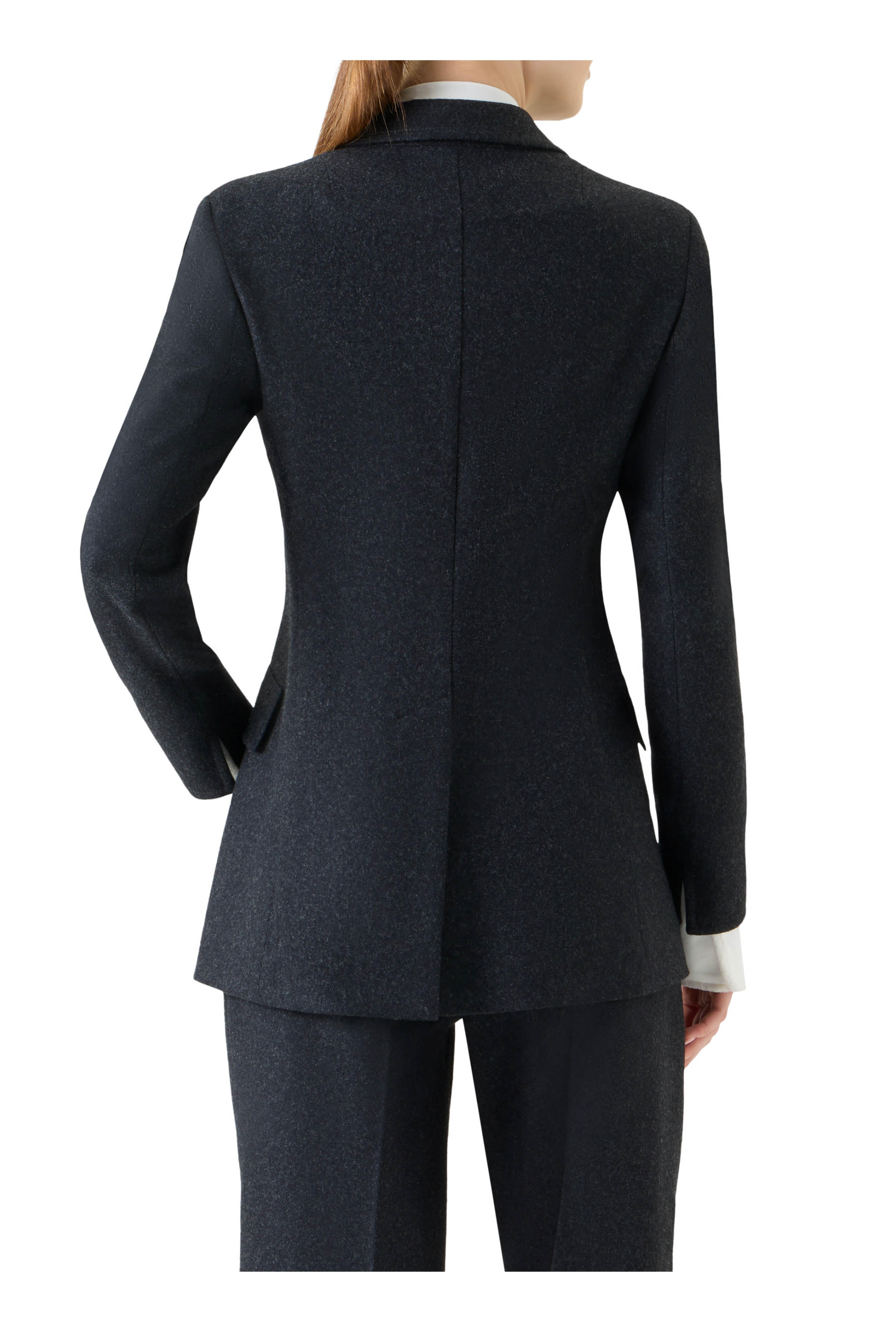 Akris Punto - Boyfriend Charcoal Gray Heavy Wool Flannel Blazer